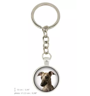 Whippet - keychain in a box, own photo, keychain pendant from Art-Dog brand