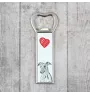 Whippet - bottle opener with a dog, personalized fridge opener, unique gift for a man by Art-Dog brand