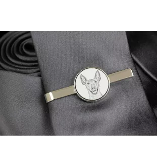 Xoloitzcuintle, Mexican Hairless Dog, Xoloitzquintle - tie clip with a dog, personalized tie clip, a unique gift for a man from the Art-Dog brand
