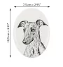 Whippet, Lévrier whippet - une plaque commémorative avec une photo de chien, une plaque funéraire avec une impression, une plaque ovale personnalisée de la marque Art-Dog