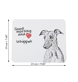 Whippet, Lévrier whippet - tapis de souris personnalisé avec impression, tapis de souris personnalisé avec chien, accessoire unique pour employé de bureau de la marque Art-Dog