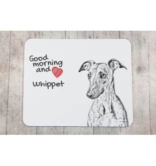 Whippet - mouse pad with print, personalized dog-themed mouse pad, unique gadget for an office worker by Art-Dog brand