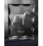 Whippet, Kleiner Englischer Windhund - Kristall mit einem Hundebild, Glasstatuette mit einem Bild, einzigartiger Bilderrahmen der Marke Art-Dog