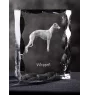 Whippet, Kleiner Englischer Windhund - Kristall mit einem Hundebild, Glasstatuette mit einem Bild, einzigartiger Bilderrahmen der Marke Art-Dog