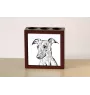 Whippet, Kleiner Englischer Windhund - Stifthalter mit Hund, Schreibtischorganizer mit Aufdruck, personalisierte Schreibtischdekoration der Marke Art-Dog