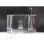 Nagi pies meksykański penholder kryształowy z psem Art-Dog