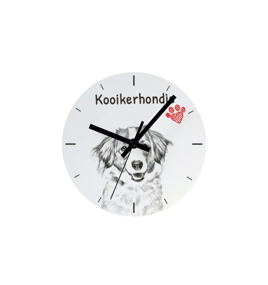 Whippet - wall clock with a dog, shelf clock with a print, personalized home decoration from the Art-Dog brand