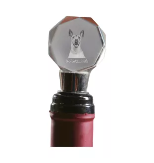 Xoloitzcuintle, Mexican Hairless Dog, Xoloitzquintle - Bottle stopper, crystal wine stopper with photo, personalised gift for bartender by Art-Dog brand