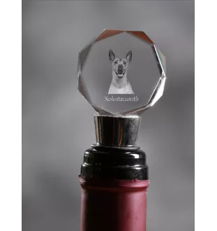 Xoloitzcuintle, Xolo, Chien nu mexicain, Chien nu du Mexique - Bouchon de bouteille, bouchon de vin en cristal avec photo, cadeau personnalisé pour barman par la marque Art-Dog