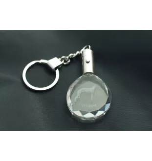 Whippet, Kleiner Englischer Windhund - Anhänger mit einem Foto eines Hundes, Schlüsselanhänger aus Kristall in einer Geschenkbox, ein einzigartiges Geschenk von Art-Dog