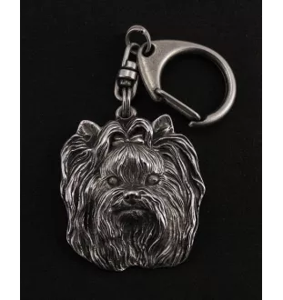 Yorkshire Terrier I - Versilberter Schlüsselanhänger mit Hund, Handtaschen-Dekoration, Rucksack-Anhänger der Marke Art-Dog