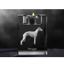 Whippet - Candle holder with dog photo, crystal tealight holder, personalised gift by Art-Dog brand