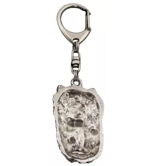 Yorkshire Terrier, Yorkie II - Silver-plated key ring with dog, handbag decoration, backpack pendant by Art-Dog brand