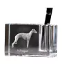 Whippet, Lévrier whippet - Porte-stylos, organiseur en cristal avec photo de chien, décoration de bureau unique par la marque Art-Dog