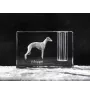 Whippet - Pen stand, crystal organiser with dog photo, unique desk decoration by Art-Dog brand