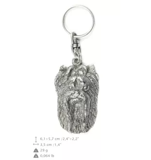 Yorkshire Terrier, Yorkie II - Silver-plated dog pendant, handbag decoration, backpack pendant by Art-Dog brand