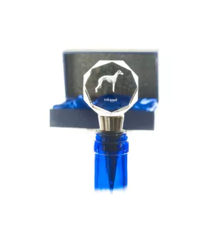 Whippet stopper kryształowy  do wina z psem Art-Dog