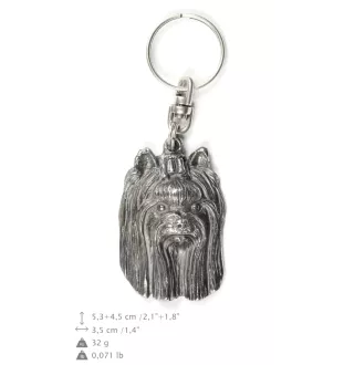 Yorkshire Terrier, Terrier Du Yorkshire, York III - Pendentif chien argenté, décoration de sac à main, pendentif sac à dos par la marque Art-Dog