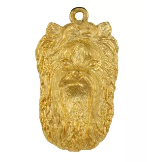 Yorkshire Terrier II - Vergoldeter Schlüsselanhänger mit Hund, Handtaschenschmuck, Luxus-Accessoire der Marke Art-Dog