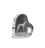 Whippet - crystal clock with a dog picture, heart-shaped shelf clock, personalized standing clock by Art-Dog brand