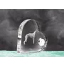 Whippet - crystal clock with a dog picture, heart-shaped shelf clock, personalized standing clock by Art-Dog brand