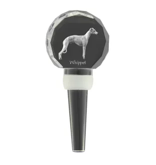Whippet, Kleiner Englischer Windhund - Kristallflaschenverschluss, einzigartiger Weinverschluss mit Foto, personalisiertes Geschenk für Sommelier der Marke Art-Dog