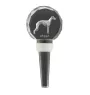 Whippet - Crystal bottle stopper, unique wine stopper with photo, personalised gift for sommelier by Art-Dog brand