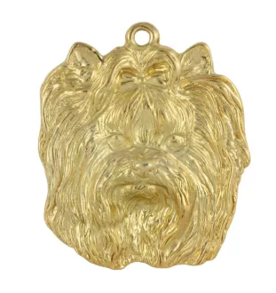 Yorkshire Terrier, Terrier Du Yorkshire, York I - Porte-clés doré avec chien dans boîte cadeau, décoration de sac à main, accessoire de luxe de la marque Art-Dog
