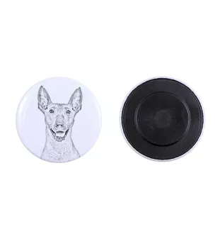 Mexikanischer Nackthund, Xoloitzcuintle, Xolo, Tepeizeuintli Magnet mit einem Hundepfotenabdruck, außergewöhnlich leicht, starker Magnet, handgefertigtes Produkt der Marke Art-Dog