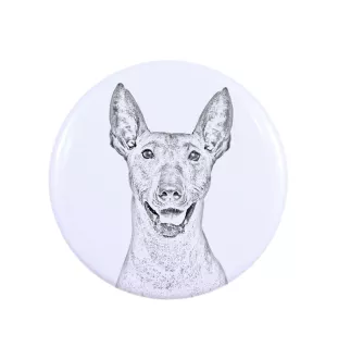 Mexikanischer Nackthund, Xoloitzcuintle, Xolo, Tepeizeuintli Magnet mit einem Hundepfotenabdruck, außergewöhnlich leicht, starker Magnet, handgefertigtes Produkt der Marke Art-Dog