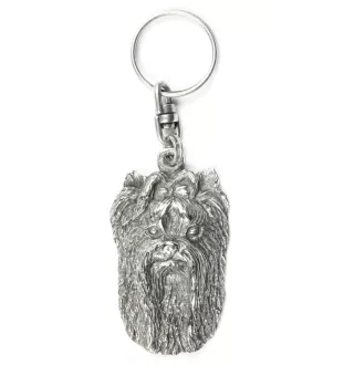 Yorkshire Terrier, Terrier Du Yorkshire, York II - Pendentif argenté avec un chien dans une boîte décorative, décoration de sac à main, pendentif de sac à dos par la marque Art-Dog