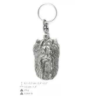 Yorkshire Terrier, Yorkie II - Silver-plated pendant with a dog in a decorative box, handbag decoration, backpack pendant by Art-Dog brand