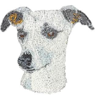 Whippet - dog-shaped patch, embroidered patch, unique decoration for Art-Dog backpack
