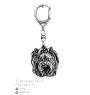 Yorkshire Terrier, Terrier Du Yorkshire, York I - Porte-clés argenté avec un chien dans une boîte cadeau, décoration de sac à main, pendentif de sac à dos par la marque Art-Dog