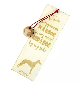 Whippet - dog bookmark, personalized bookmark, dog gadget for Art-Dog brand readers