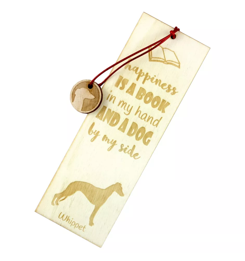 Whippet - dog bookmark, personalized bookmark, dog gadget for Art-Dog brand readers