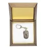 Yorkshire Terrier, Yorkie II - Silver-plated key ring with a dog in a gift box, handbag decoration, backpack pendant by Art-Dog brand