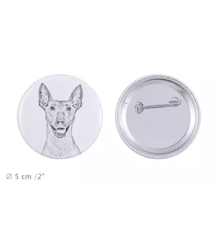 Nagi pies meksykański przypinka z psem duża Art-Dog