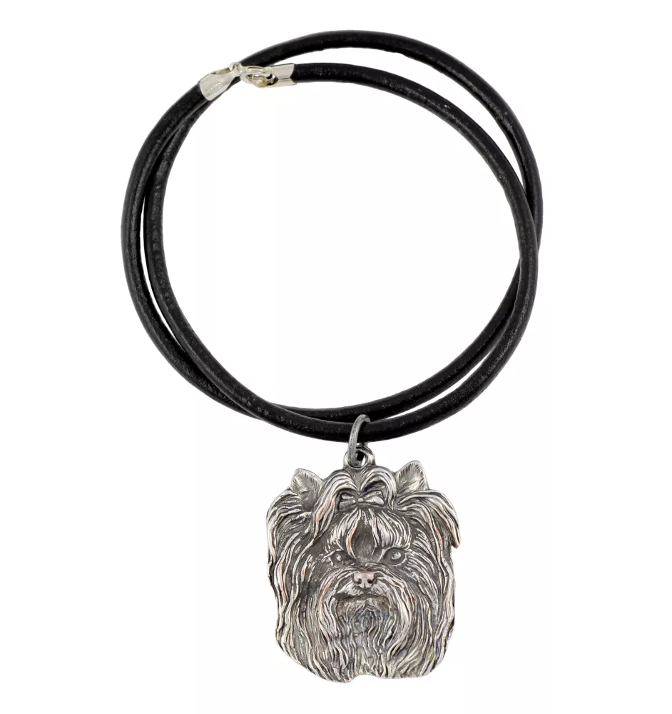 Yorkshire Terrier, Yorkie I - Necklace with dog, silver-plated pendant for dog fan, unique jewelry by Art-Dog brand