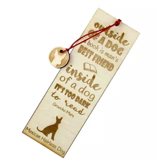 Xoloitzcuintle, Xolo, Chien nu mexicain, Chien nu du Mexique - marque-page pour livre avec chien, marque-page personnalisé, cadeau pour les amateurs de livres de la marque Art-Dog