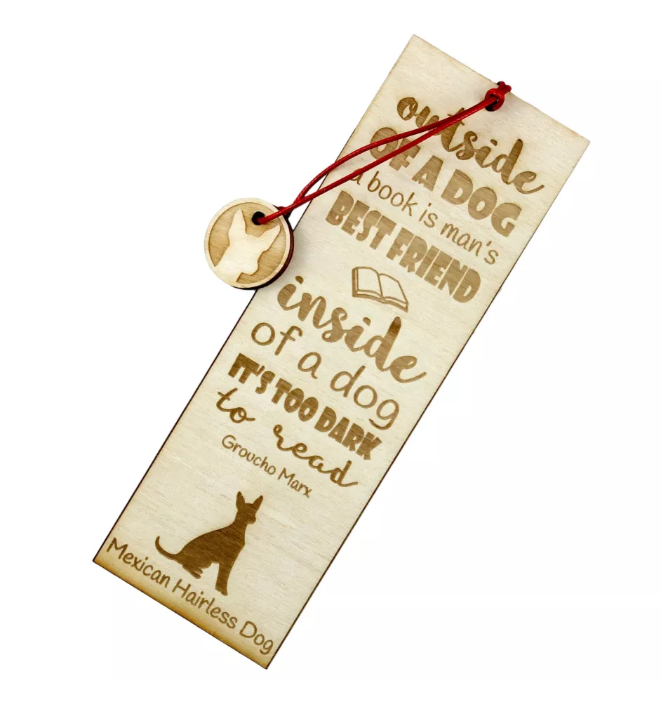 Mexikanischer Nackthund, Xoloitzcuintle, Xolo, Tepeizeuintli - Lesezeichen mit Hund, personalisiertes Lesezeichen, Geschenk für Bücherwurm von der Marke Art-Dog