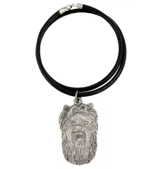 Yorkshire Terrier, Terrier Du Yorkshire, York II - collier avec un chien, pendentif en plaqué argent pour les fans de chiens, bijoux uniques de la marque Art-Dog