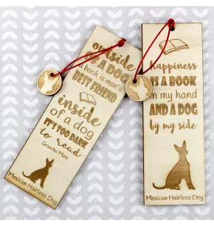 Xoloitzcuintle, Mexican Hairless Dog, Xoloitzquintle - dog bookmark, personalized bookmark, gift for bookworm from Art-Dog brand