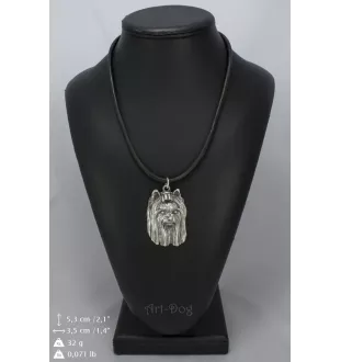 Yorkshire Terrier III - Halskette mit Hund, versilberter Anhänger für Hundefans, einzigartiger Schmuck der Marke Art-Dog