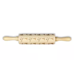 Xoloitzcuintle, Mexican Hairless Dog, Xoloitzquintle - rolling pin for dough with a dog, patterned rolling pin for ceramics, a gift for a cook from the Art-Dog brand