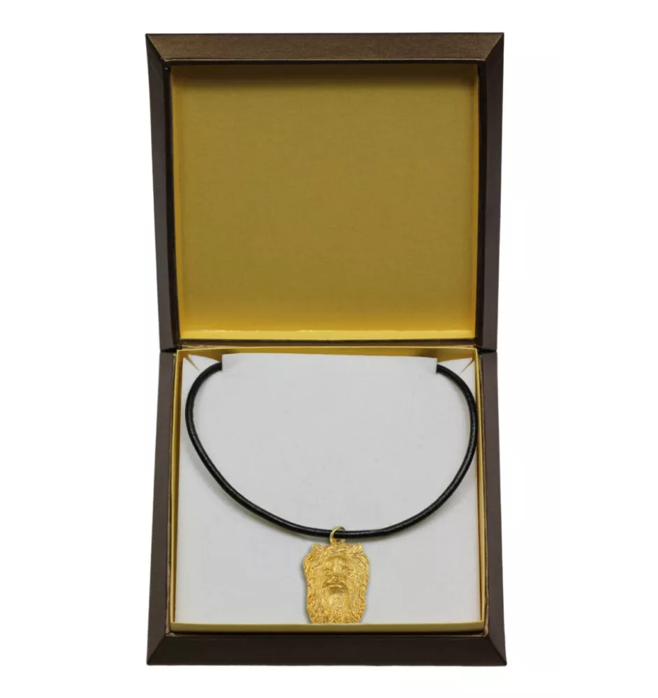 Yorkshire Terrier, Yorkie II - Dog necklace in gift box, gold-plated pendant for dog fan, striking jewellery by Art-Dog
