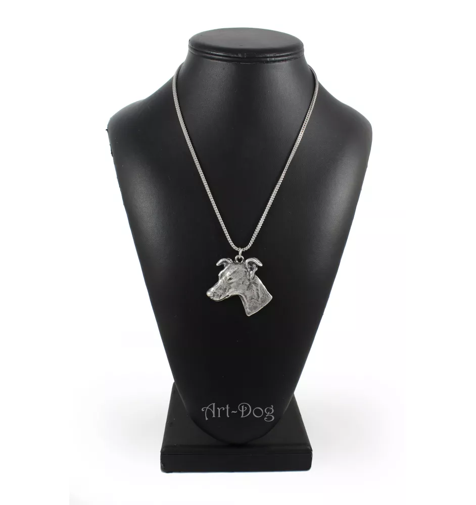 Whippet - necklace with a dog, dog pendant on a silver chain, unique jewelry from the Art-Dog brand