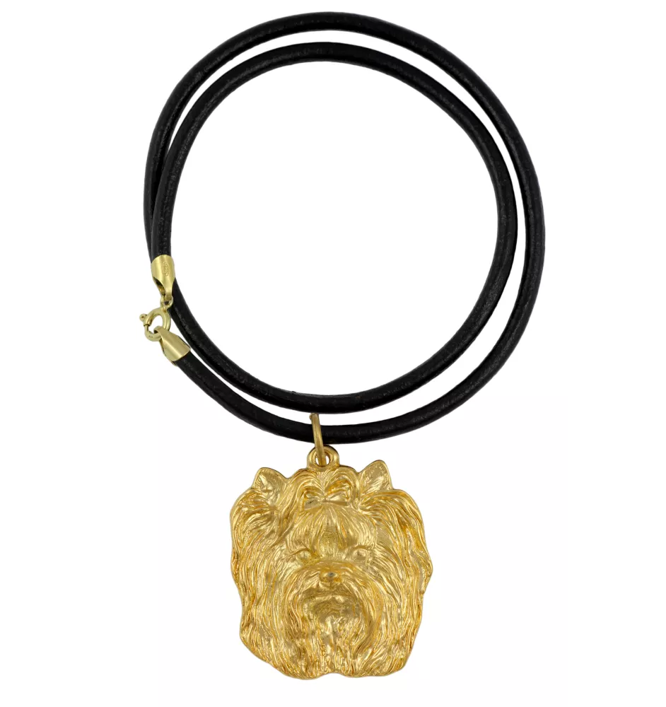 Yorkshire Terrier, Yorkie I - Dog necklace, gold-plated pendant for dog fan, unique jewellery by Art-Dog brand