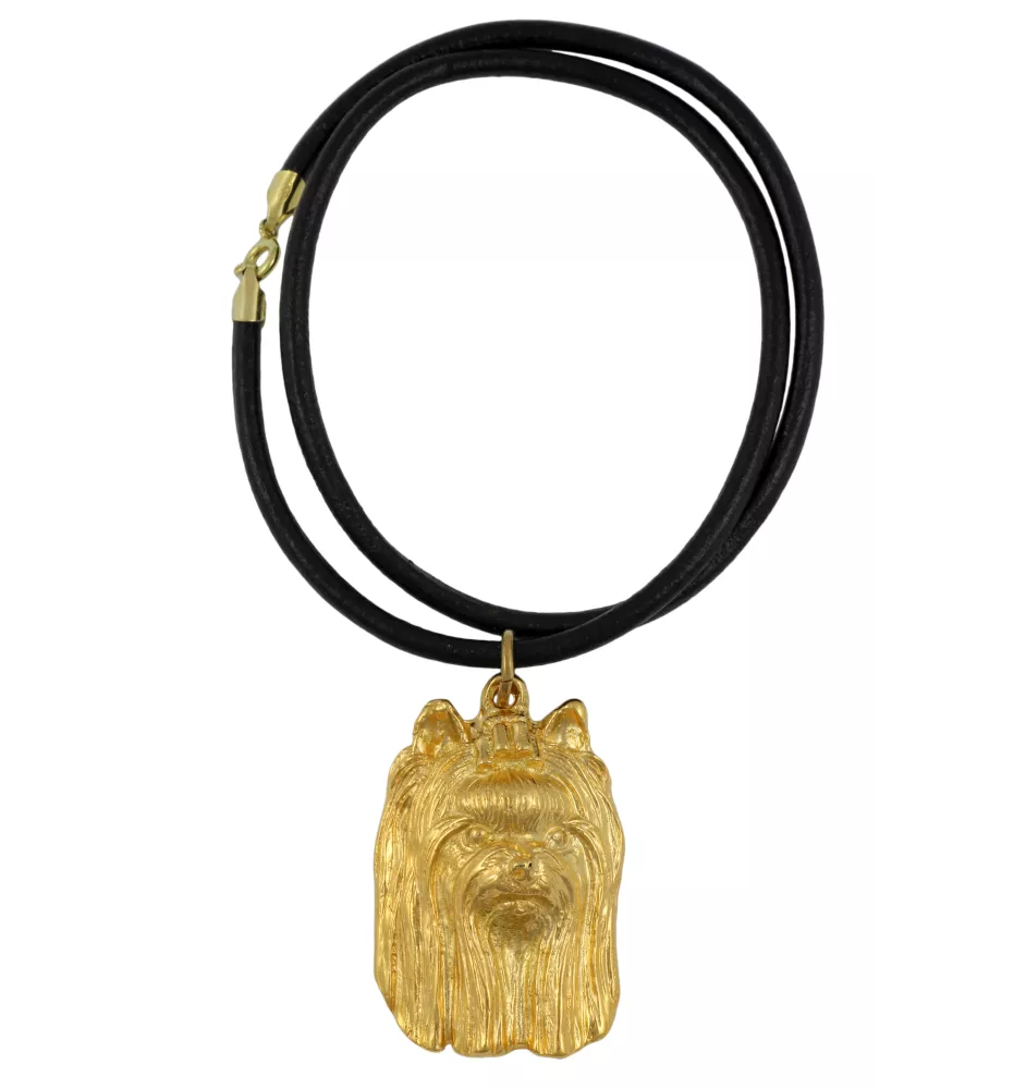 Yorkshire Terrier, Yorkie III - Dog necklace, gold-plated pendant for dog fan, unique jewellery by Art-Dog brand