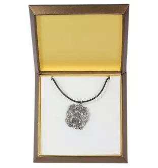 Yorkshire Terrier, Yorkie I - Dog necklace in gift box, silver-plated locket for dog fan, striking pendant by Art-Dog brand